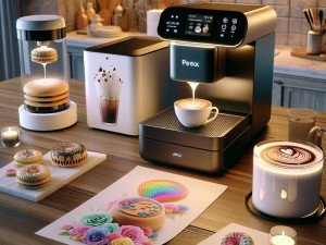 Business meetings adding coffee printers to impress clients with branded drinks