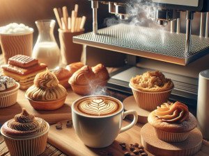 Charity events raising funds through printed coffee art sales