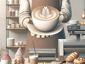 Specialty coffee shops attracting customers with personalized latte art from coffee printers
