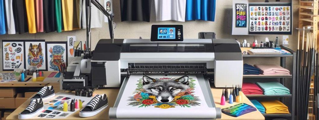 Festival street vendors attracting customers with instant DTG print services