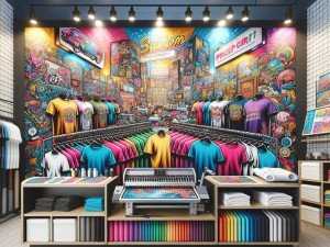 Subscription box services incorporating DTG-printed t-shirts for unique monthly product offerings