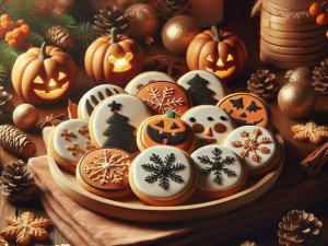 Social media influencers creating viral moments with creative coffee prints