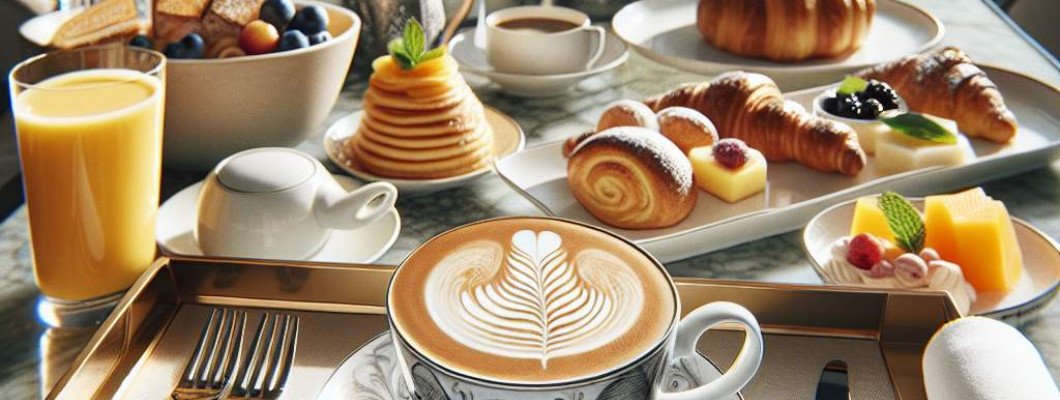 High-end retail stores serving branded printed coffee to VIP shoppers