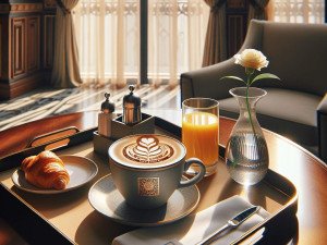 Cafés turísticos imprimindo marcos icônicos da cidade em lattes para viajantes visitantes